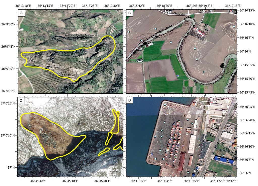 Preliminary remote sensing insights into earthquake-induced geotechnical hazards